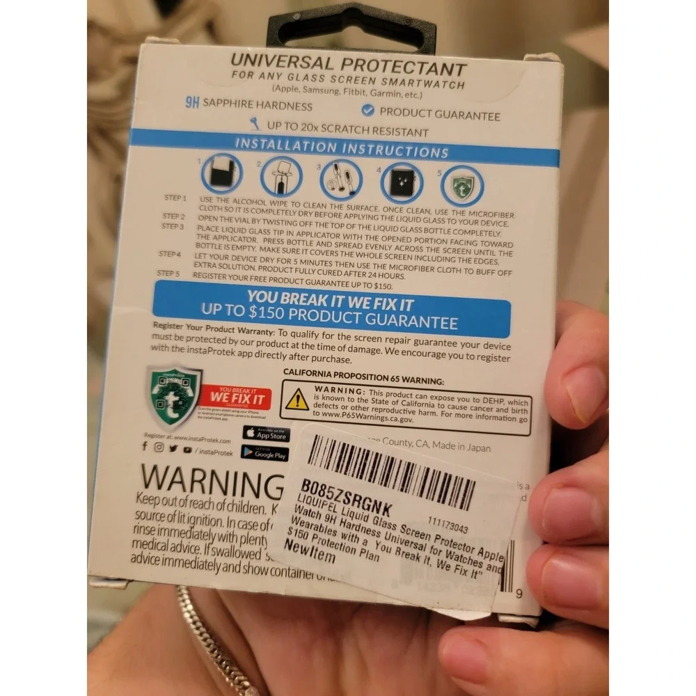 🍒 Liquipel-Liquid Screen Protector for Glass Screen Smartwatches - Transparent